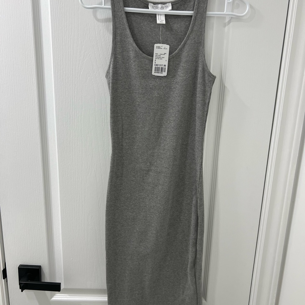 Forever 21 Gray Tank Jersey Dress
